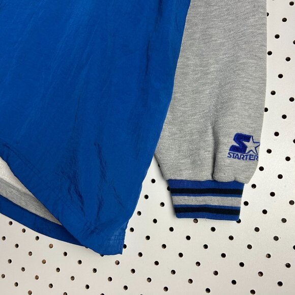 Kentucky Wildcats 90s Starter Windbreaker XL Jacket Hoodie 1/4 Zip READ Blue - Picture 5 of 9